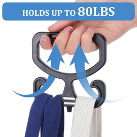 Heclia Grocery Bag Carrier 2PCS Multi Purpose Heavy Duty Black Shopping Bag Holder Carrier Each Handle Holds Up to 80lbs Comfortable Grip to Carry Shopping Grocery Bags Buckets Shopper Accessories