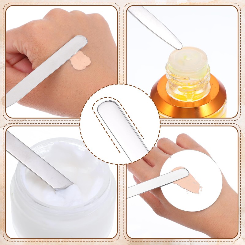 3 pcs Makeup Spatula Foundation Spatula Stainless Steel Professional Makeup