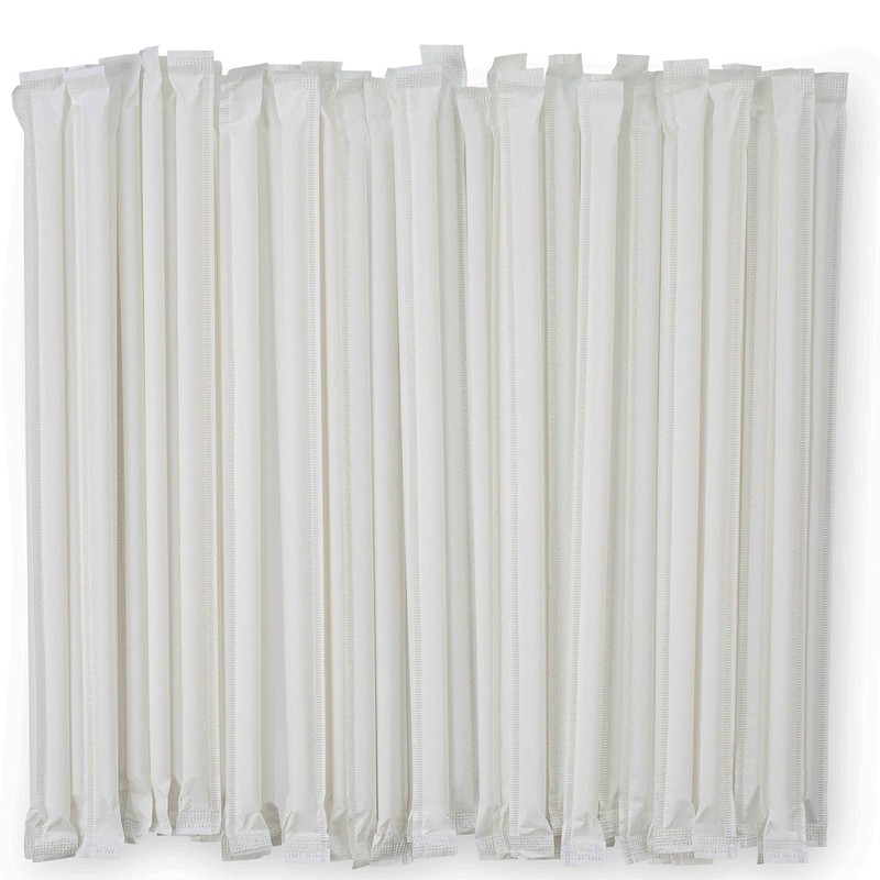 DuraHome Clear Plastic Straws Individually Wrapped 1000 Pack - 8