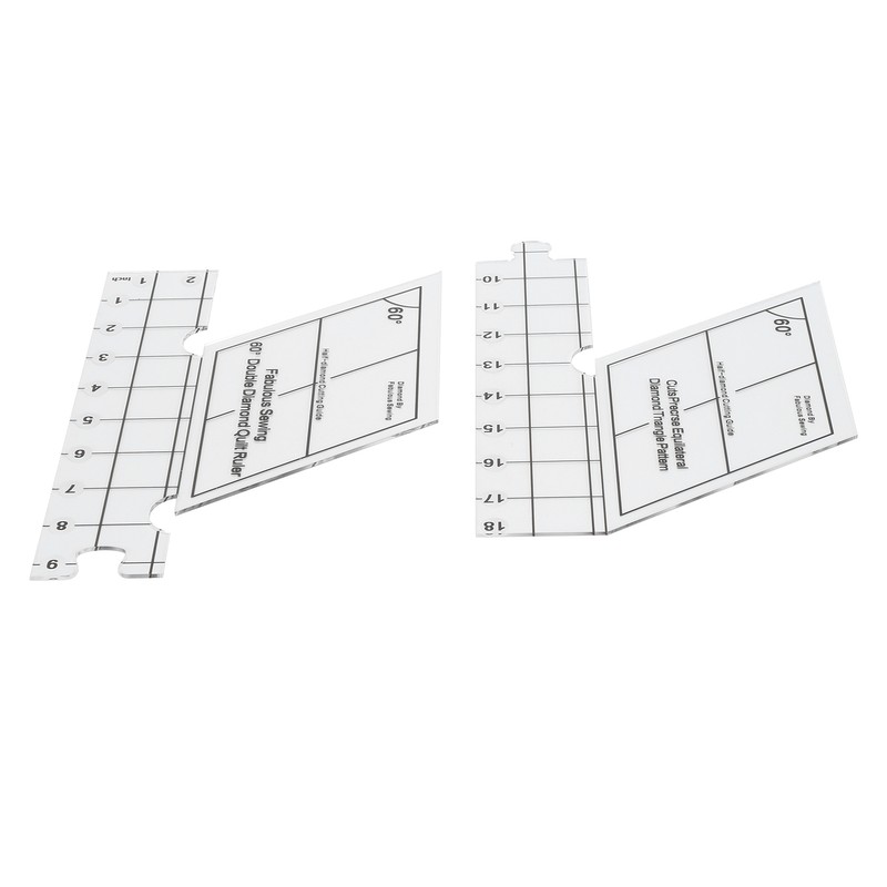 18inch Double Strip Quilting Ruler 60 Degree Diamond Quilt Ruler