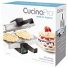 Pizzelle Maker- Polished Electric Baker Press Makes Two 5-Inch Cookies