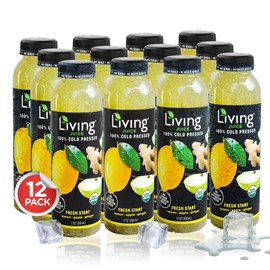 O2 Living Fresh Start Organic Juice Drink - 12oz, 12 Pack - Cold-Pressed Juice Drink with No Added Sugars or Water, Natural Sweetness from Fruits, Packed with Nutrients & Vitamins, Refreshing, Non-GMO
