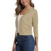 Women's 3/4 Sleeve Open Front Bolero Cardigan Shrug Solid Cardigan