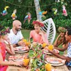 6pcs/set Paper Hanging Parrot Decoration Tropical Party Decoration Summer Party