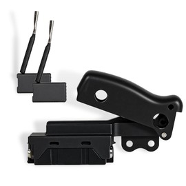Miter Saw Trigger Power Switch, Compatible with De Walt Miter Saw DW712 DW715 DW716 DW717 DW718 DWS780, Miter Saw Switch Replacement Parts Accessories, with 2 PCS Carbon Motor Brushes