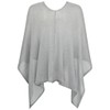 Mississhop Women's Poncho Cape Throw Cardigan Fine Soft Knitted Pullover