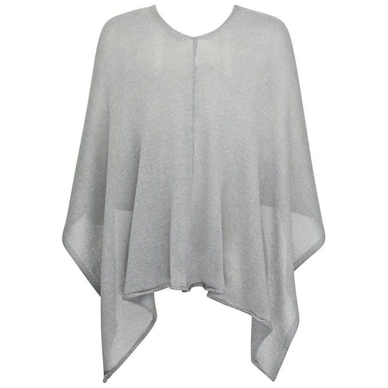 Mississhop Women's Poncho Cape Throw Cardigan Fine Soft Knitted Pullover
