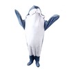 Wearable Shark Sleeping Bag Soft Cozy Flannel Hooded Blanket for