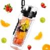 Fruit Infuser Water Bottle Anti Slip Grip Flip Top Lid