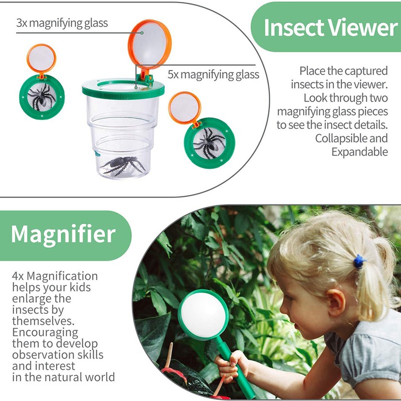 11pcs Children Outdoor Explorer Kit Outdoor Adventure Insect Capture Kids