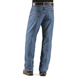 Wrangler mens Rugged Wear Woodland Thermal jeans, Stonewashed Denim, 33W x 32L US