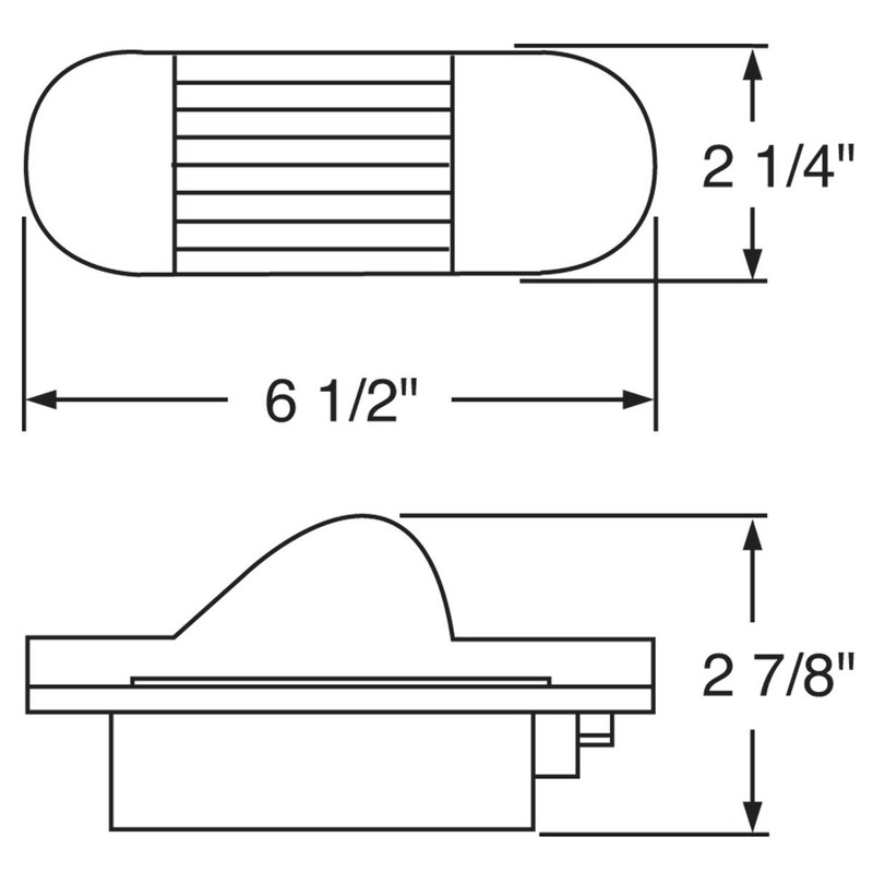 United Pacific 31321 Oval Mid Trailer Turn Signal Light