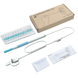 USB Otoscope, 1.3 Megapixels 720P HD Ear Endoscope Camera,3 in 1 USB Ear Scope Earwax Remover Tool for Micro USB,USB-C Android Phone,Windows MAC PC – 2 Meters (White Blue)