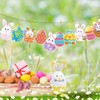 Geepen Easter Decorations 18PCS Hanging Easter Eggs Easter Bunny Hanging