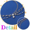 GORTIN Rhinestones Head Chain Headpiece Silver Bride Wedding Forehead Hair