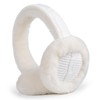 Harssidanzar Women's Winter Earmuffs, Sheepskin Earmuffs, Foldable Earmuffs, Outdoor Ear