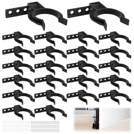 YnewL Skirting Clips, Pack of 24 Skirting Board Kitchen with 72 Screws 72 Expansion Tube, Robust and Durable Kitchen Skirting Panel, Kitchen Plinth Attachment for 32-42 mm Kitchen Feet