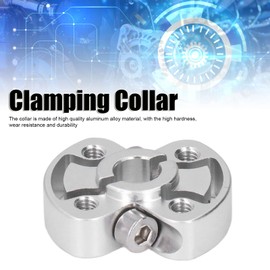 Clamping Collar, Aluminum Alloy Round Universal Hole Parts Clamp-on Rod Motion Limiting Clamp High Speed Shaft Clamp 8mm Center Holes