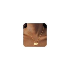 ALEXCRAFT Damen Kette Gold Halskette, 14K Vergoldet Ketten Wasserfest Hautverträglich Halskette mit Coin Plättchen Anhänger, Verstellbare Halsketten Boho Ketten Gold Schmuck für Damen Frauen Herren