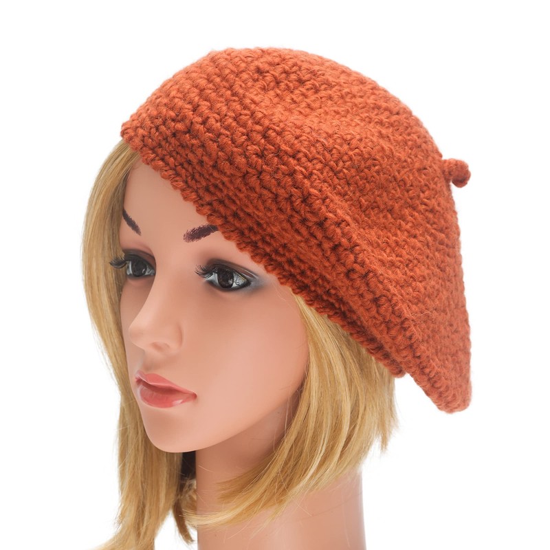 ZLYC Women Cable Knitted Berets Braided Baggy Beanie Winter Wool