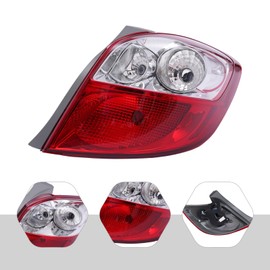 PIAOYUE- For 2009 2010 2011 2012 2013 2014 Toyota Matrix Halogen Tail Light Rear Brake Lamp Right Passenger Side Black Housing Clear & Red Lens