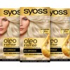 Syoss Oleo Intense Ãl-Coloration 10-50 Helles Asch-Blond Stufe 3 (3 x 115 ml), dauerhafte Haarfarbe mitÂ pflegendem Ãl, Coloration ohne Ammoniak