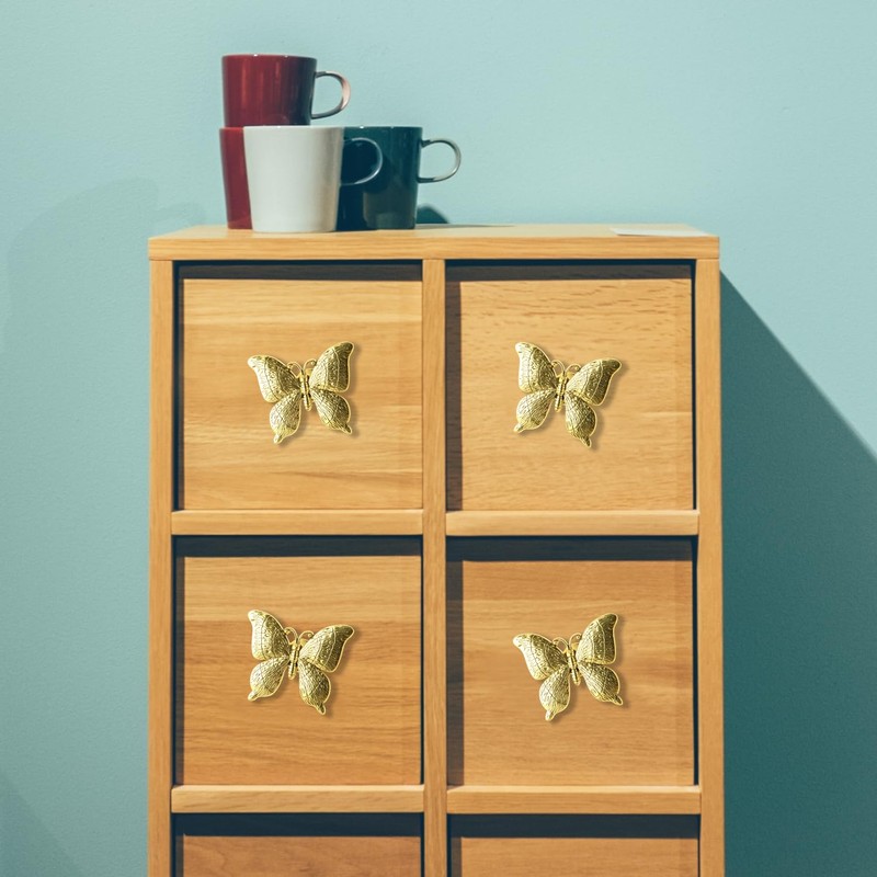 Yoicn Lth 2 Pcs Creative Cabinet Knobs, Butterfly Shape Cabinet