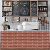 TORURAL 100 Red Faux Brick Wall Tiles, Inorganic Minerals, 3D