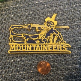 Unbranded WV West Virginia Mountaineers Vintage Embroidered Iron On Patch 3" x 2.25”