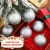 Zubebe 12 Pieces Large Christmas Ornaments Balls, Glitter Snowball Ornaments