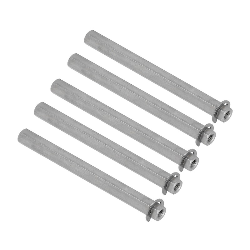 5Pcs Long Rod Nut Hex Coupling Female Threaded Straight Bar