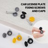 NUTTDOO Car Number Plate Screws and Caps,48PCS License Plate Screw