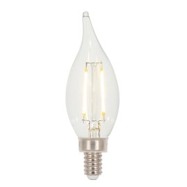 Westinghouse Lighting 5264100 3.3 Watt (40 Watt Equivalent) CA11 Dimmable Clear Filament LED Light Bulb, Candelabra Base