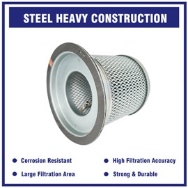 250034-112 Air Oil Separator Compatible with Sullair Air Compressor Replacement Part, Spin-On Type Filter Replace 0250034-111, 250034-143, 250034112, 408167-009, 10B-25 and LS10 Series