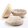 2 Packs of 7-inch Round Banneton Proofing Basket with Cotton