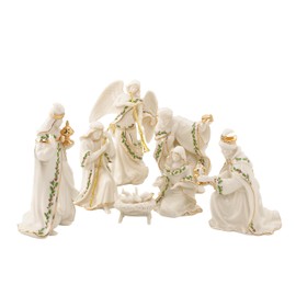 Lenox 806053 Holiday 7-Piece Mini Nativity Set, 4-Inch, 7 Count, Christmas Decor