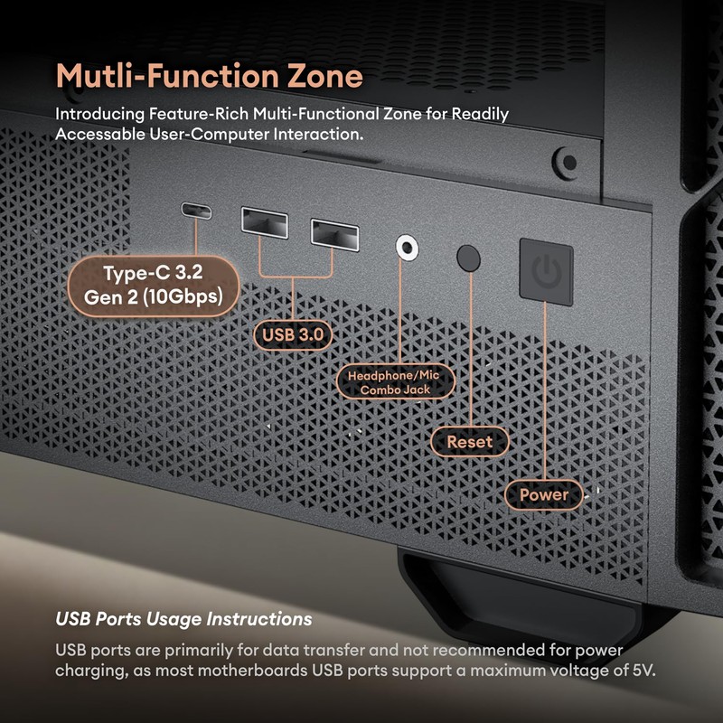 Okinos Genuine Walnut Wood Micro ATX Case, MATX PC Case