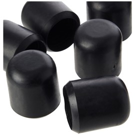 Merriway® BH00400 (8 Pcs) Rubber Chair Floor Protector Ferrule Cap End Tip 25 mm (1 inch) Diameter Heavy Duty Black - Pack of 8 Pieces