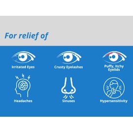 MediViz Cooling Eye Mask for Puffy Eyes, Allergies, Sinuses