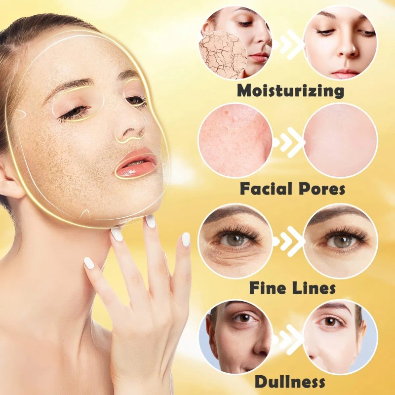 Mascarilla Facial Colageno Dorada Hidratante