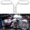 goodfitment - Chrome Oval Shape Motorcycle Mirrors,Upgrade Rearview Motorcycle Mirrors