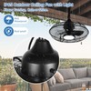 Black Outdoor Ceiling Fans with Light Remote Control Plug in