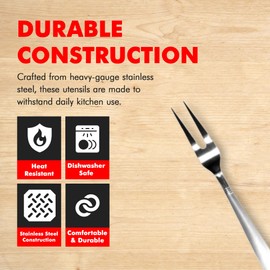 Chef Craft Select Meat Serving Fork, 13 inch, Stainless Steel