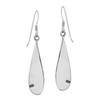 Vintage Abalone Shell Streak Teardrop .925 Sterling Silver Earrings