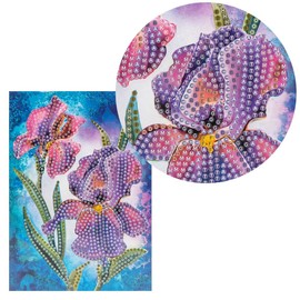 Ideen mit Herz Diamond Painting Greeting Card | DIN B6 (11.5 x 16.5 cm) | 370 g/m² | Includes Envelope & Tools (Iris)