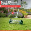 DIVCHI Garden Rolling Lawn Aerator Heavy Duty Metal Spikes -