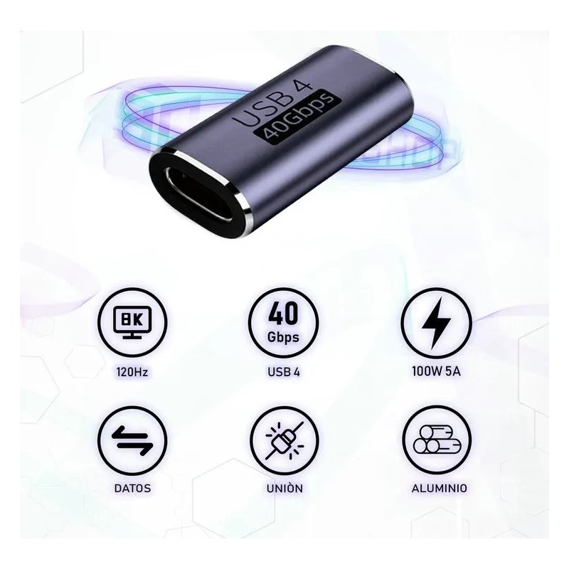 3 X Cople Adaptador Usb C Hembra A Usb C