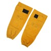 Pair Welding Sleeve Cowhide Wearproof Heat Resistant Golden Yellow for