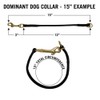 REDLINE K-9 Nylon Dominant Dog Choke Collar Black, 18 inch