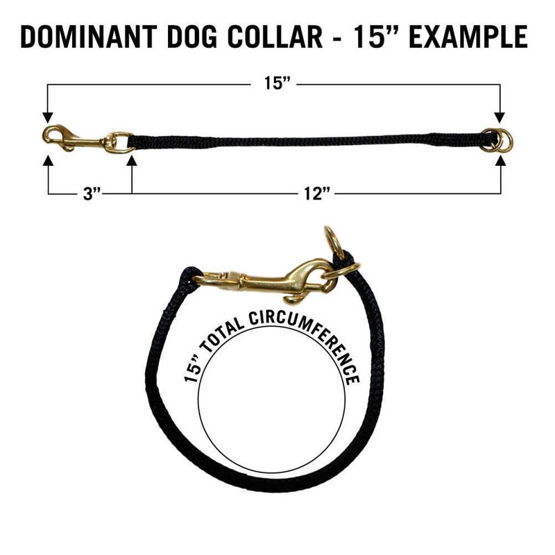 REDLINE K-9 Nylon Dominant Dog Choke Collar Black, 18 inch